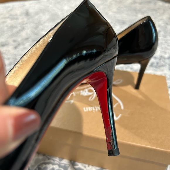 Christian Louboutin Glossy Black Heels - Picture 6 of 11